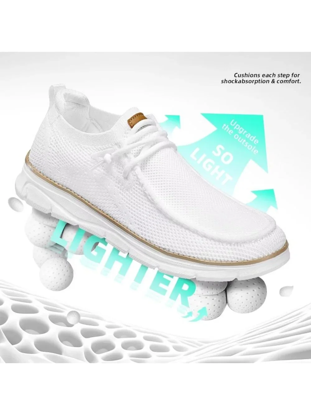 Men's White Slip On Loafers Comfortable Boat Casual Walking Sneakers Shoes